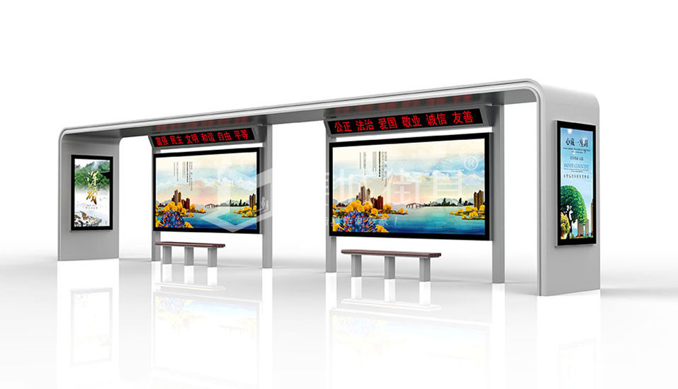 城市公交亭平面圖 城市公交亭平面圖